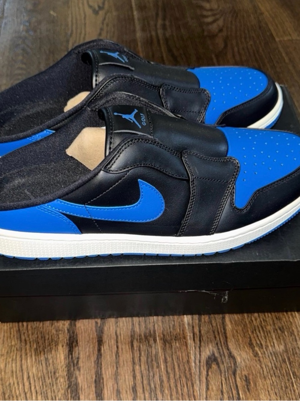 Jordan Slip-On Loafers/Mules in Black and Blue Size 11.5